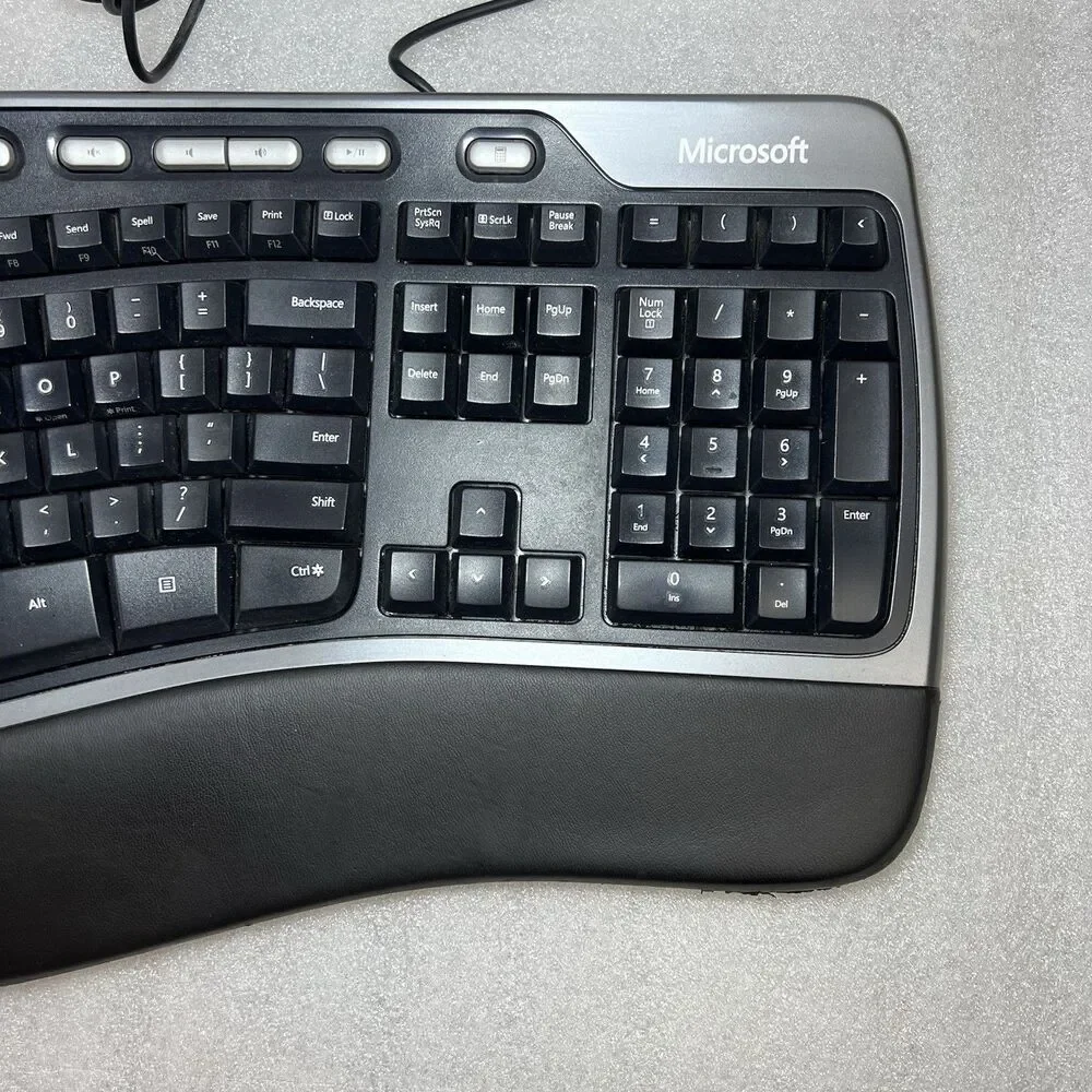 WORKS Microsoft Natural Ergonomic Keyboard USB 4000 v1.0 KU-0462 Tested 2019